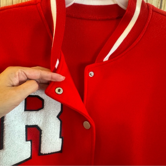 Shein Women’s Crop Varsity Baseball Bomber Jacket Vintage Y2k Streetwear Size L - Picture 13 of 16